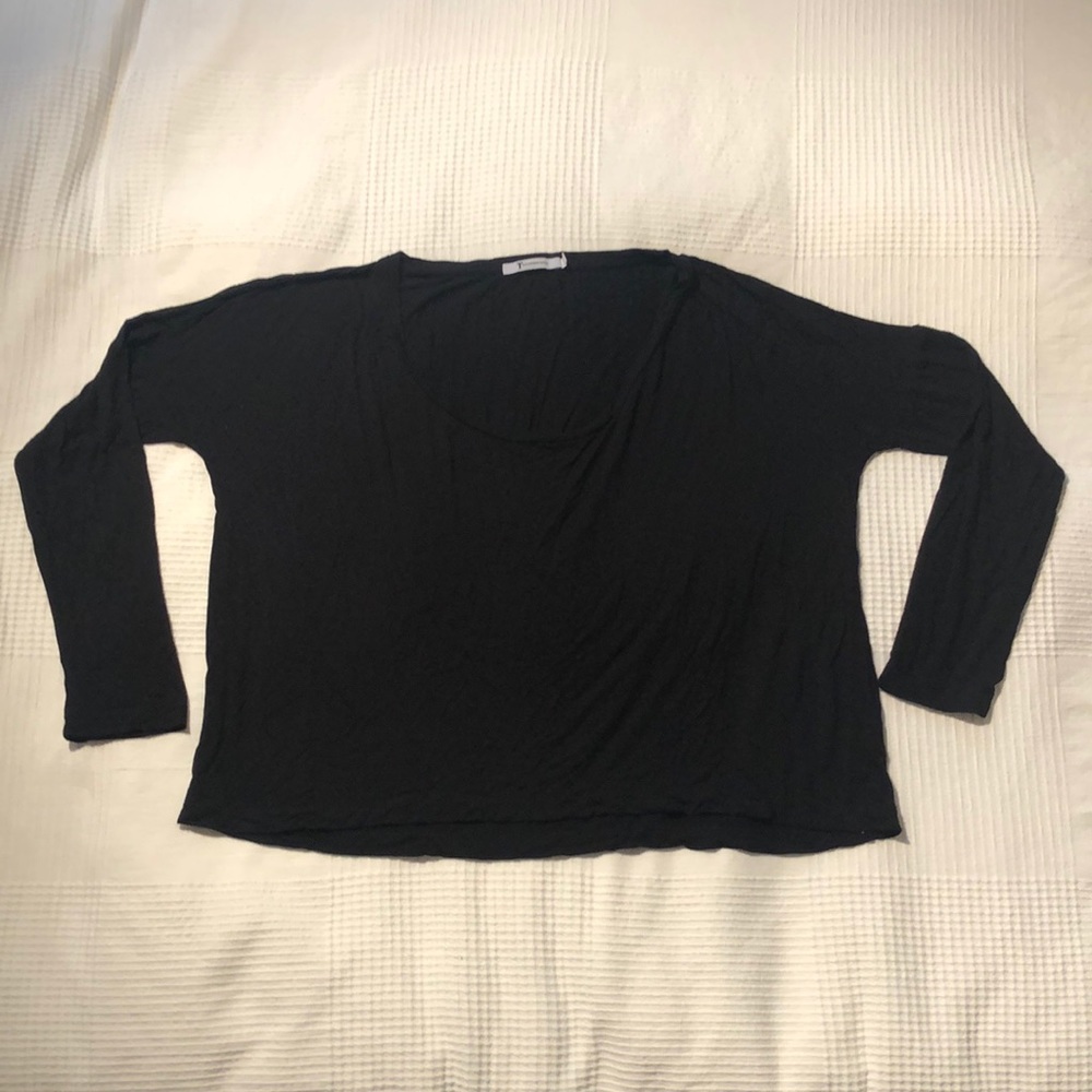 Alexander Wang Scoop Neck Relaxed Long Sleeve Tee